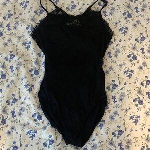 Elegant Black Lace Leotard So Danca